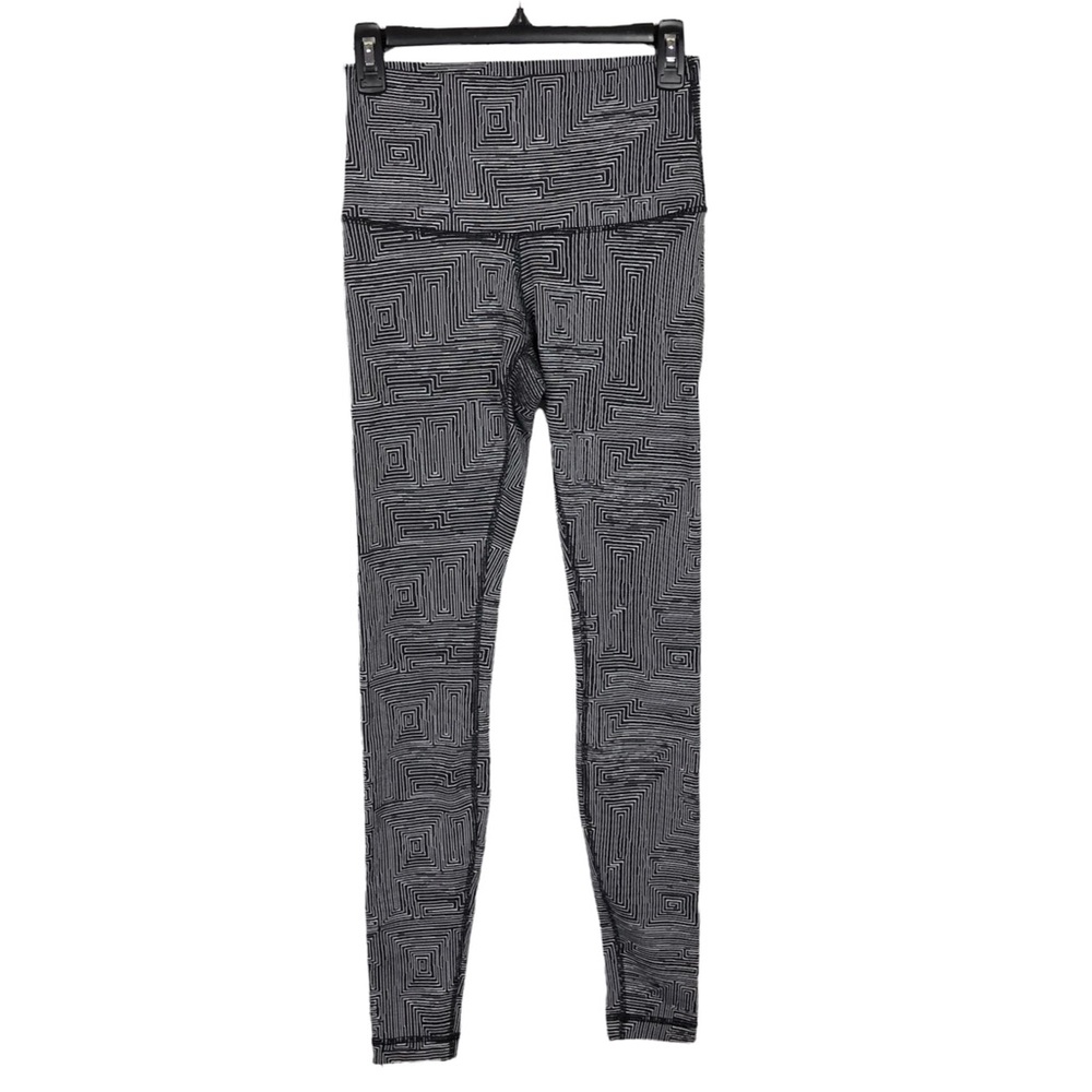 Lululemon Maze Jacquard Wunder Under Leggings Size 6 - Picture 2 of 13